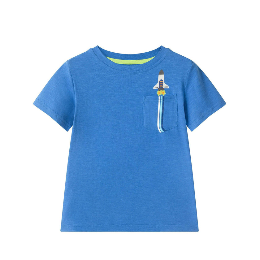 Boys Graphic Pocket Tee | Space Rocket