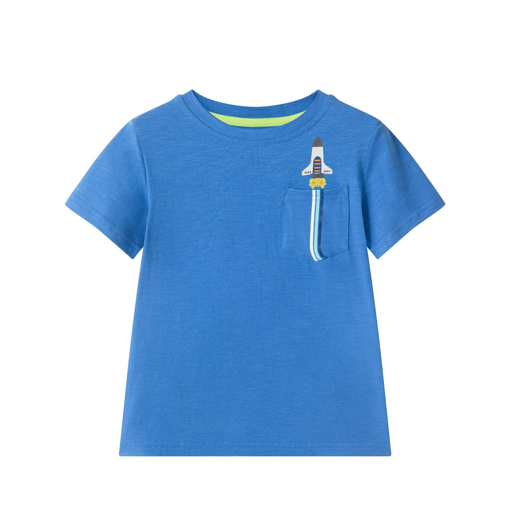 Boys Graphic Pocket Tee | Space Rocket