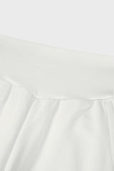 Cotton High Waisted Wide Leg Sweatpant With Raw Hem