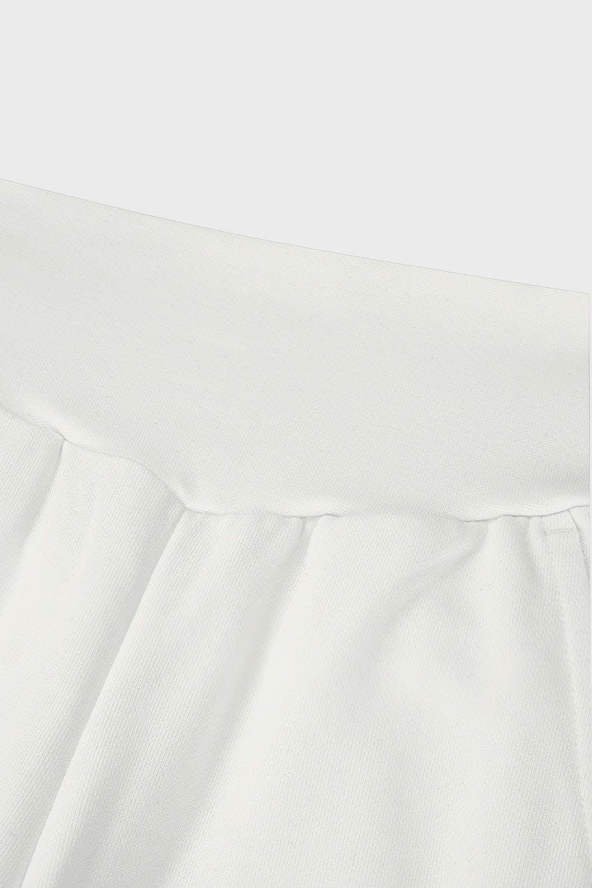 Cotton High Waisted Wide Leg Sweatpant With Raw Hem