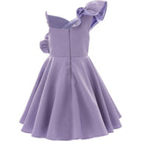 Purple Riviera Off Shoulder Ruffle Dress