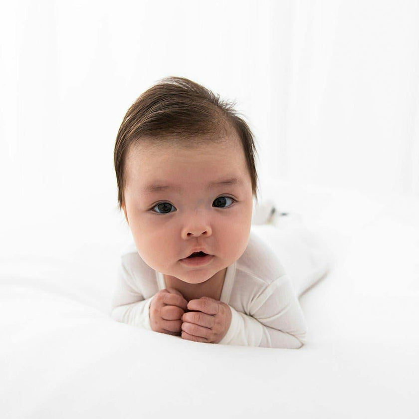 Milk White Bamboo Convertible Footie