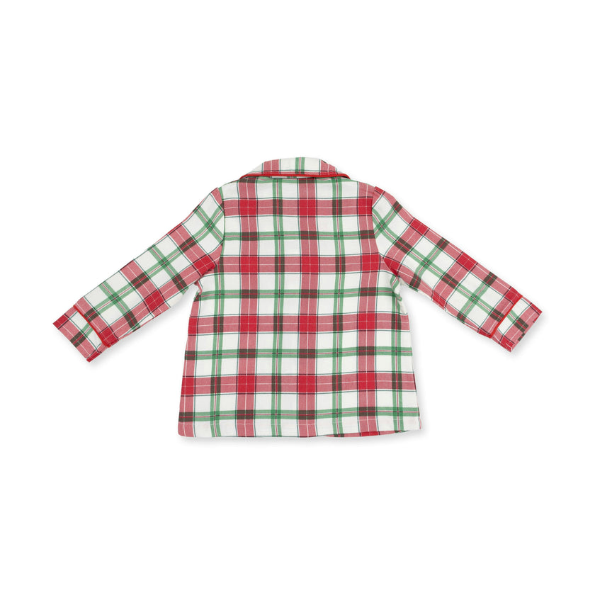 Holiday Plaid - Kids Long Sleeve Coat Style with Pant