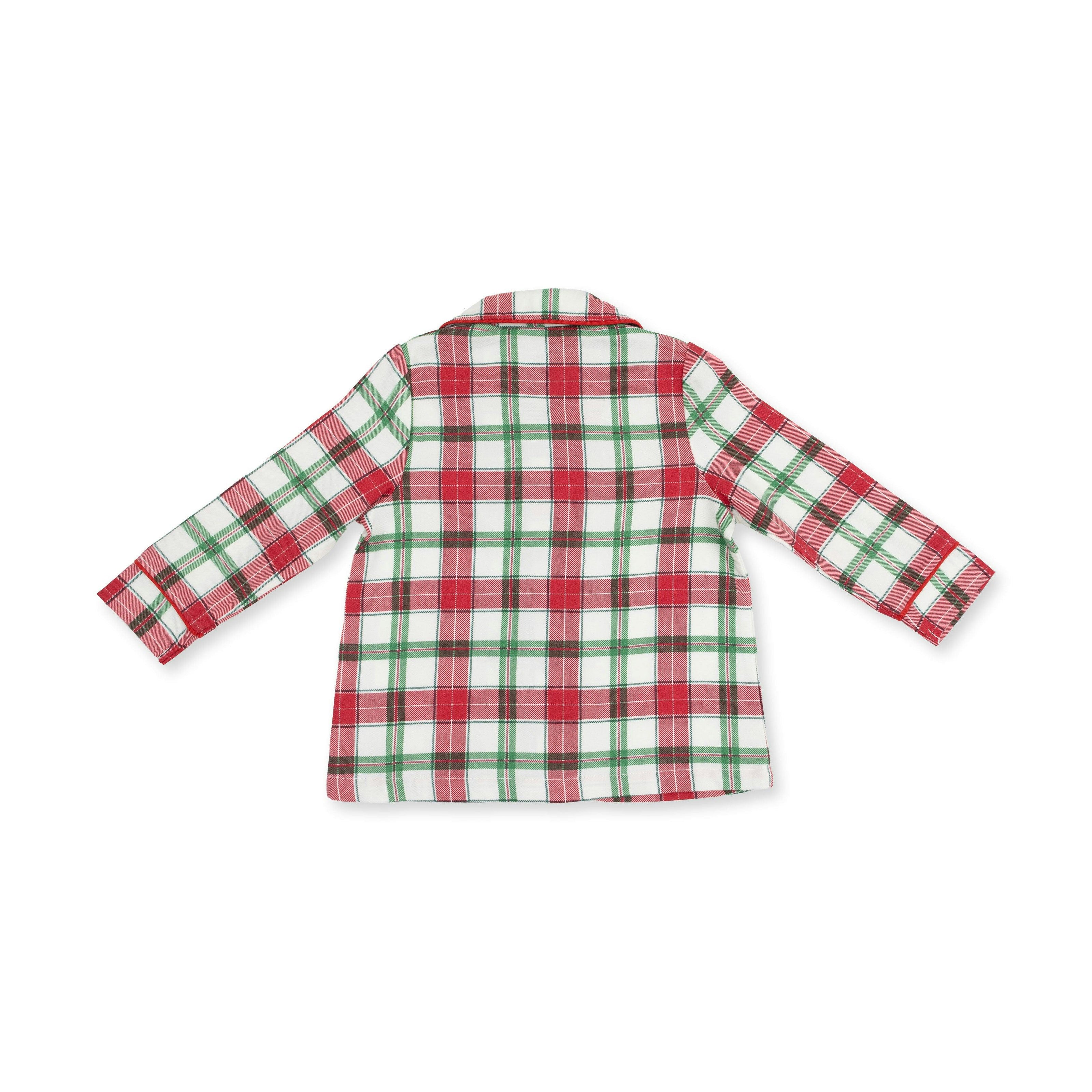 Holiday Plaid - Kids Long Sleeve Coat Style with Pant