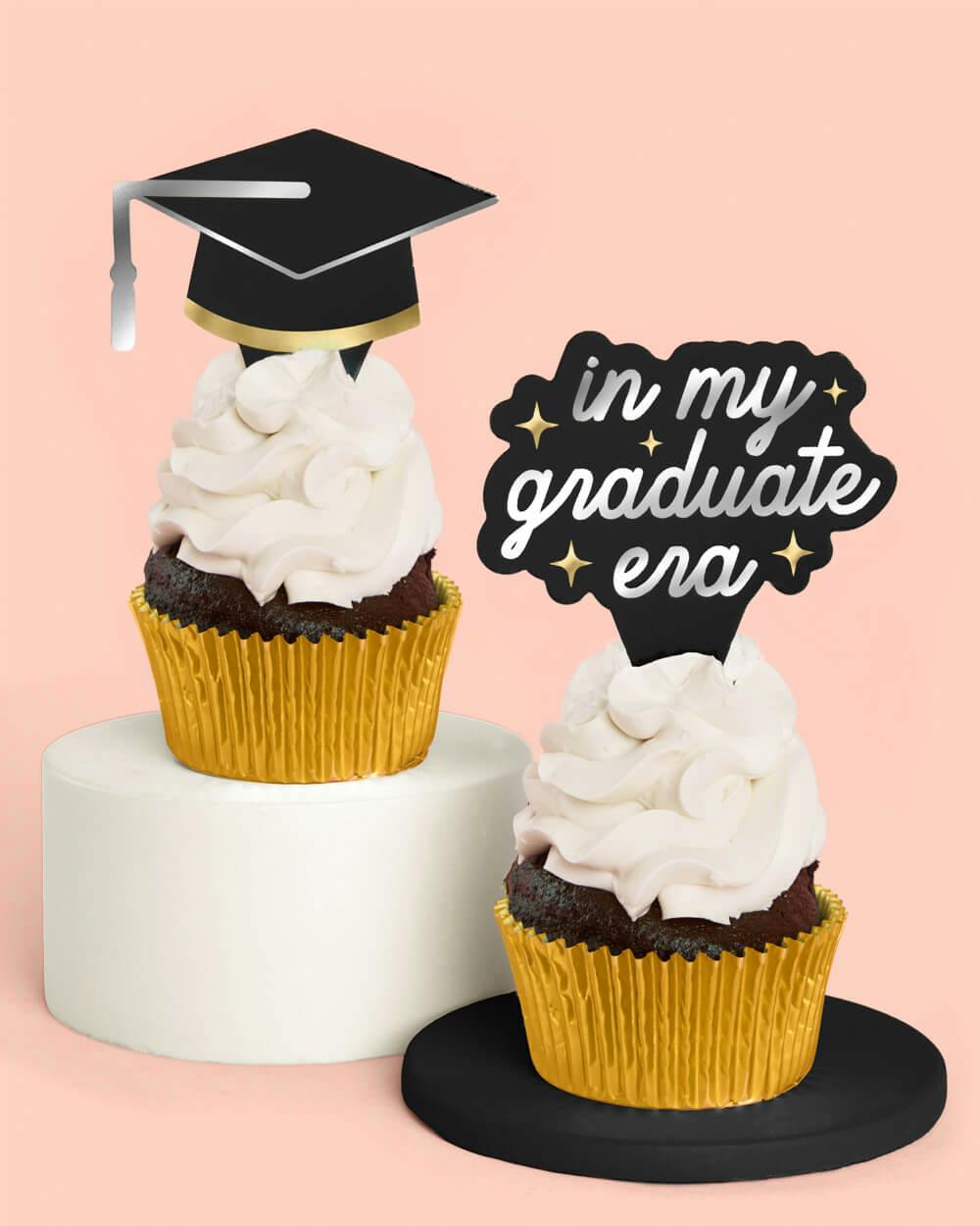 Graduation Toppers - 24 cupcake toppers