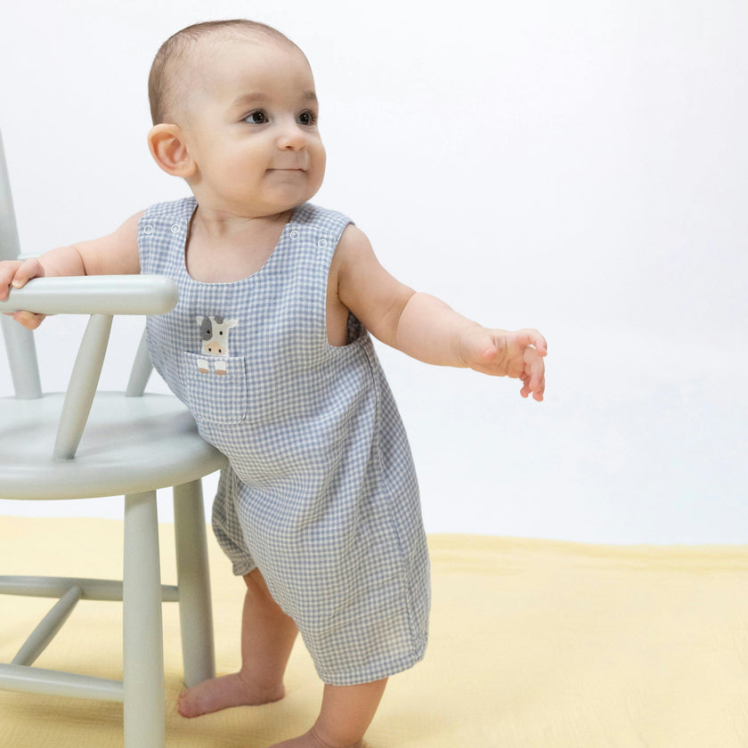 Cute Farm Animals Appliques - Jon Jon with Short Sleeve Bodysuit