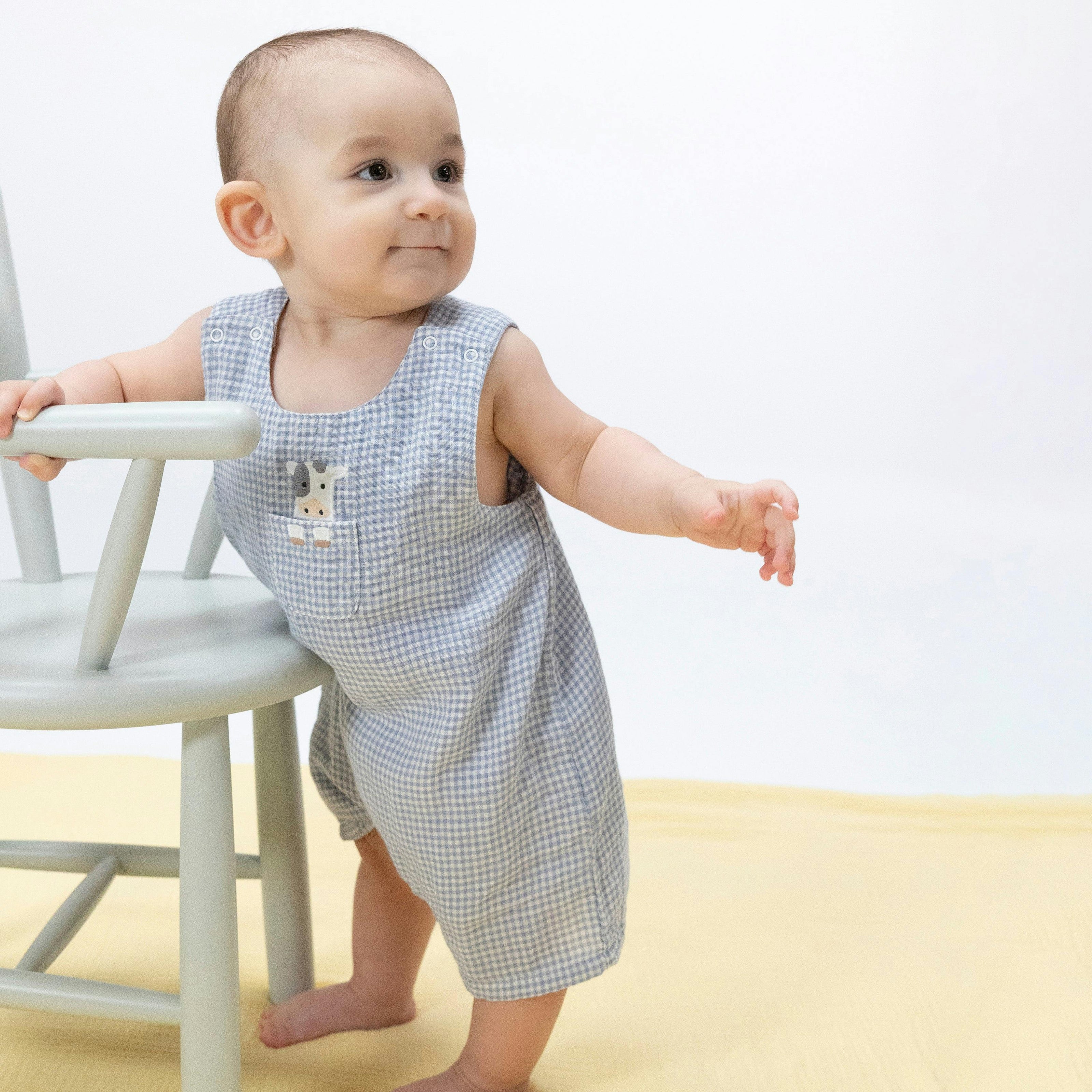 Cute Farm Animals Appliques - Jon Jon with Short Sleeve Bodysuit
