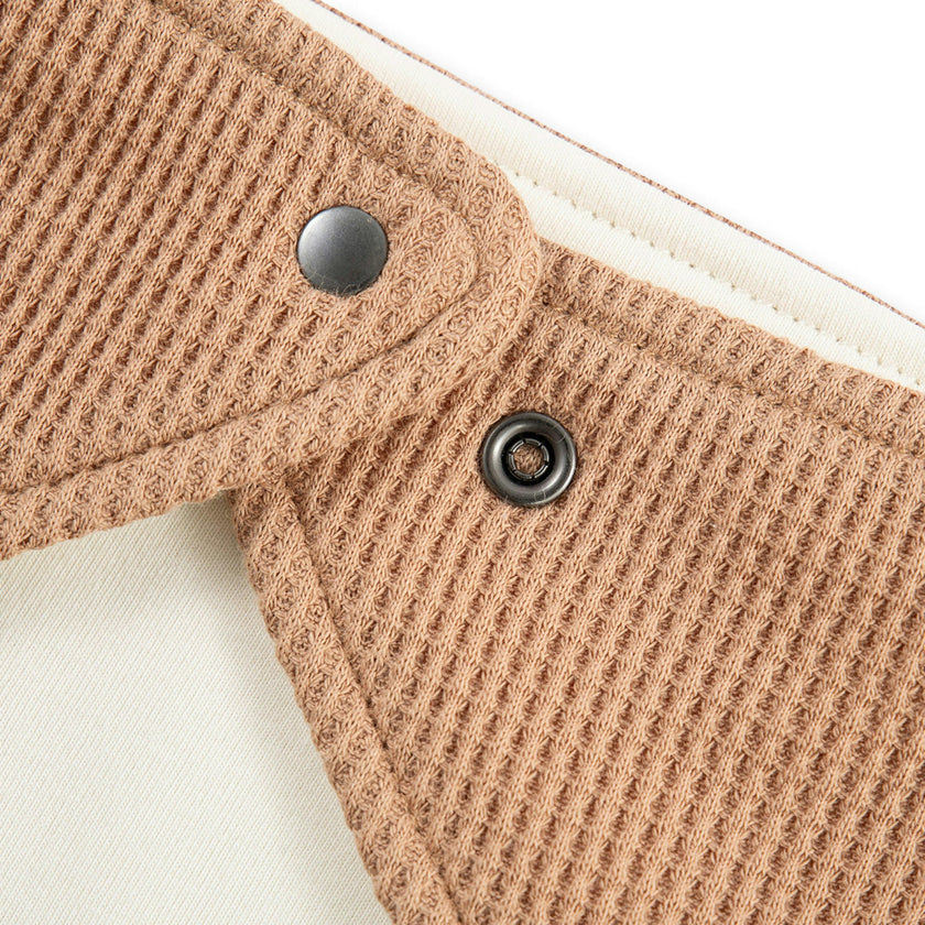Tawny Rose Waffle Kerchief Bib