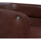 Modern PU Leather Office Chair with Adjustable-Height Ergonomic Mid-Back Seat