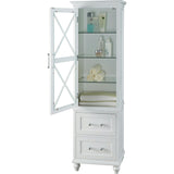 Blue Ridge Wooden Linen Tower Cabinet with Adjustable Shelves