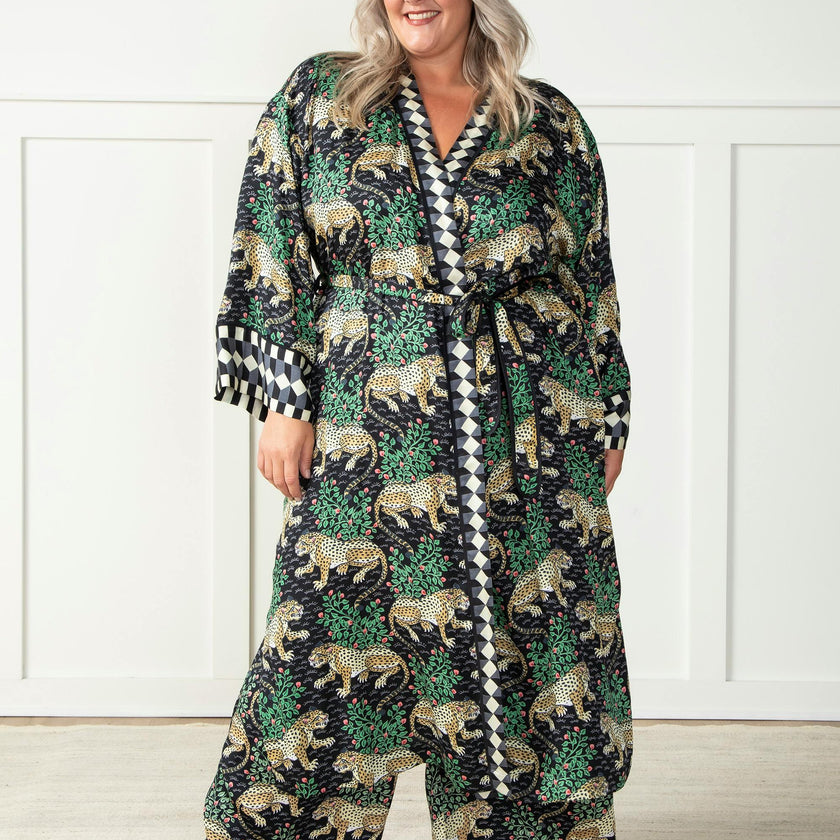 Bagheera - Eco Satin Robe - Ink