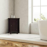 Glancy Wooden Corner Floor Cabinet with Shutter Door