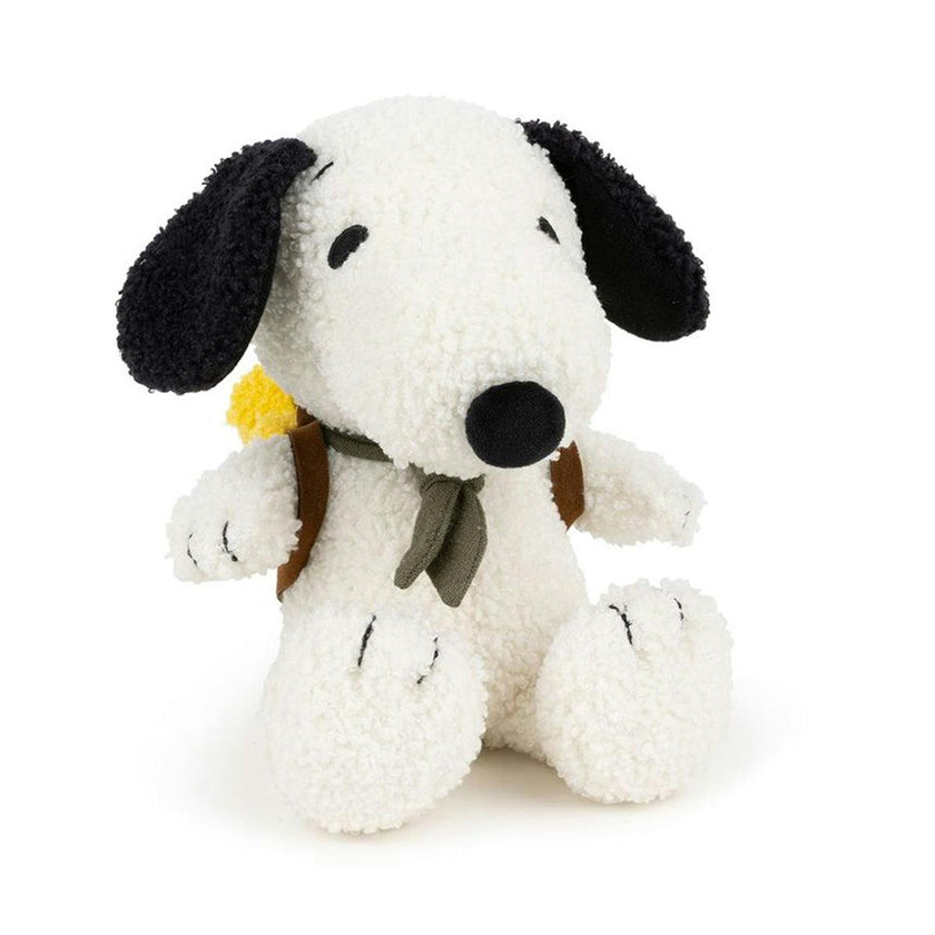 Plush Peanuts Snoopy With Woodstock In Backpack 8"