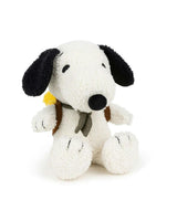 Plush Peanuts Snoopy With Woodstock In Backpack 8"