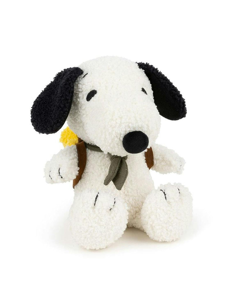 Plush Peanuts Snoopy With Woodstock In Backpack 8"