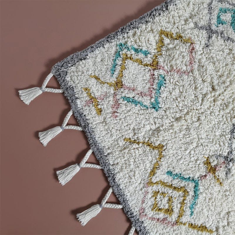 Milko Berber Braided Tassel Rectangular Rug