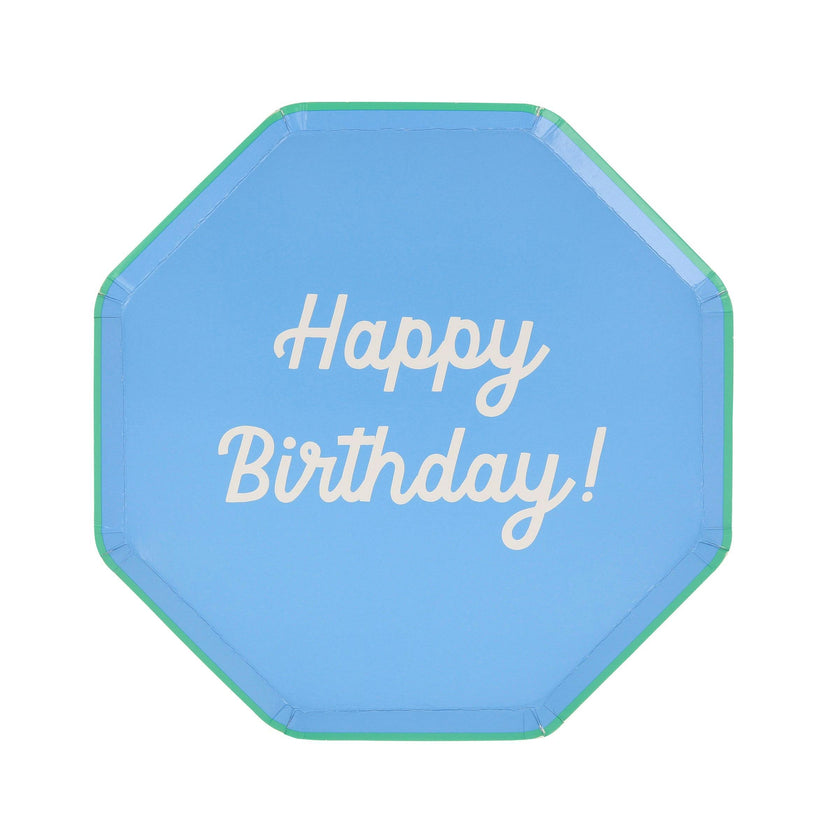 Mixed Happy Birthday Side Plates