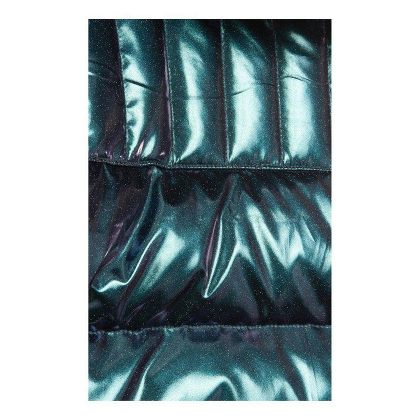 Teal Sparkle Long Down Coat