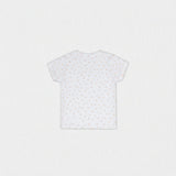 Cederique Baby T-shirt Short Sleeve, White Beige Palm