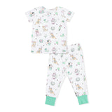 Country Club Dogs Pink - Short Sleeve Loungewear Set