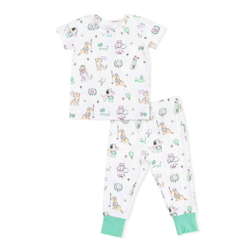 Country Club Dogs Pink - Short Sleeve Loungewear Set