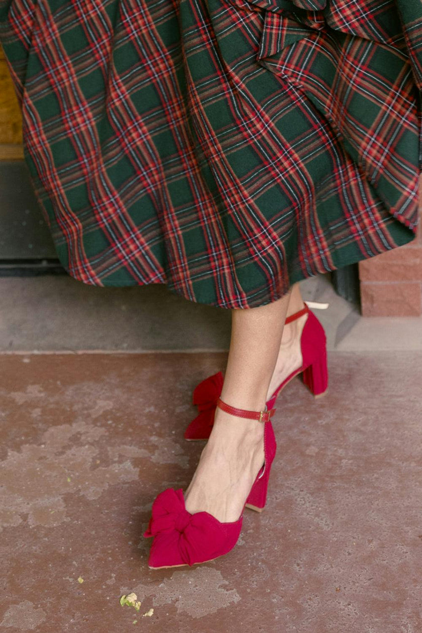 Zola Heel in Cranberry