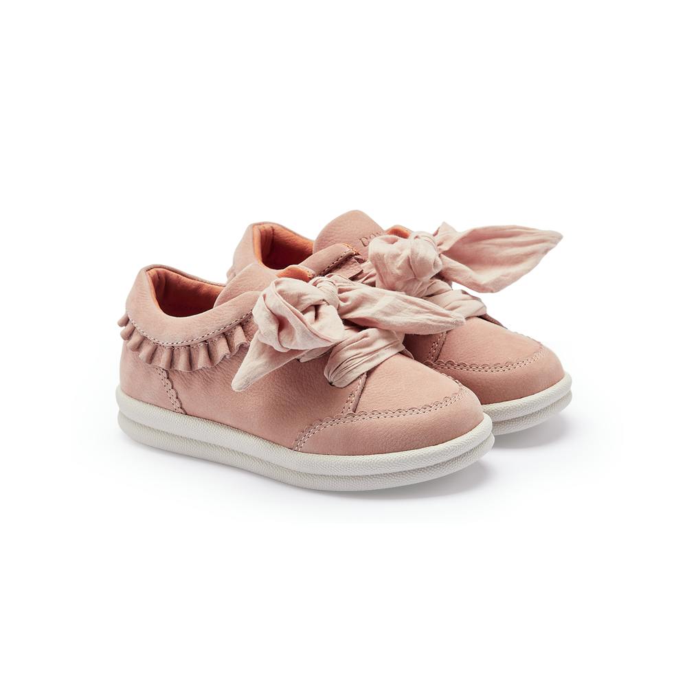 Lexley Sneakers | Coral Betting Leather