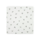 Organic Cotton Muslin Swaddle Blanket 2 Pack - Pewter Planes