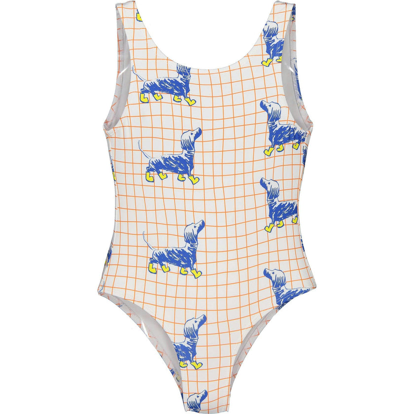 Puppies Print Swimsuit, Multi