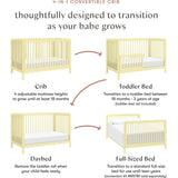 Swell 4-in-1 Convertible Crib w/Toddler Conversion Kit in Pale Yellow