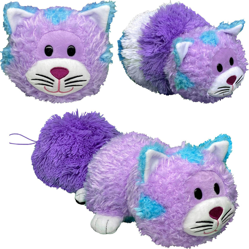 FlipaZoo: Magic Tails - Purple to Blue - 2-In-1 Animal Plush w/ Bonus 3" Baby Org