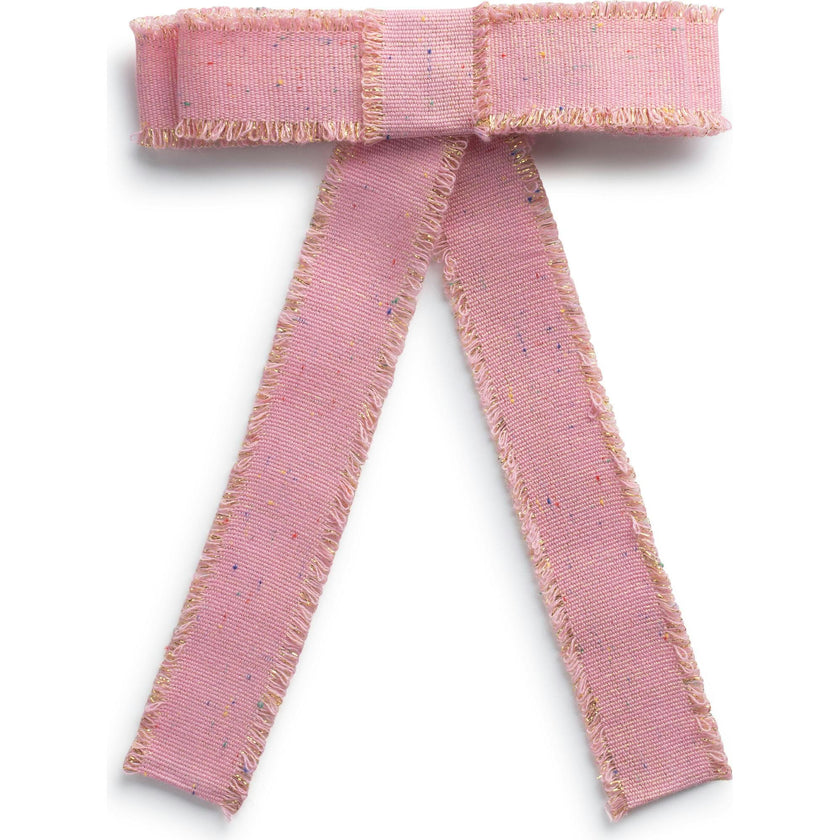 Sweetie Linen Fringe Bow Clip