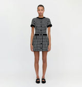 The Allegra Dress - Black and White Tweed