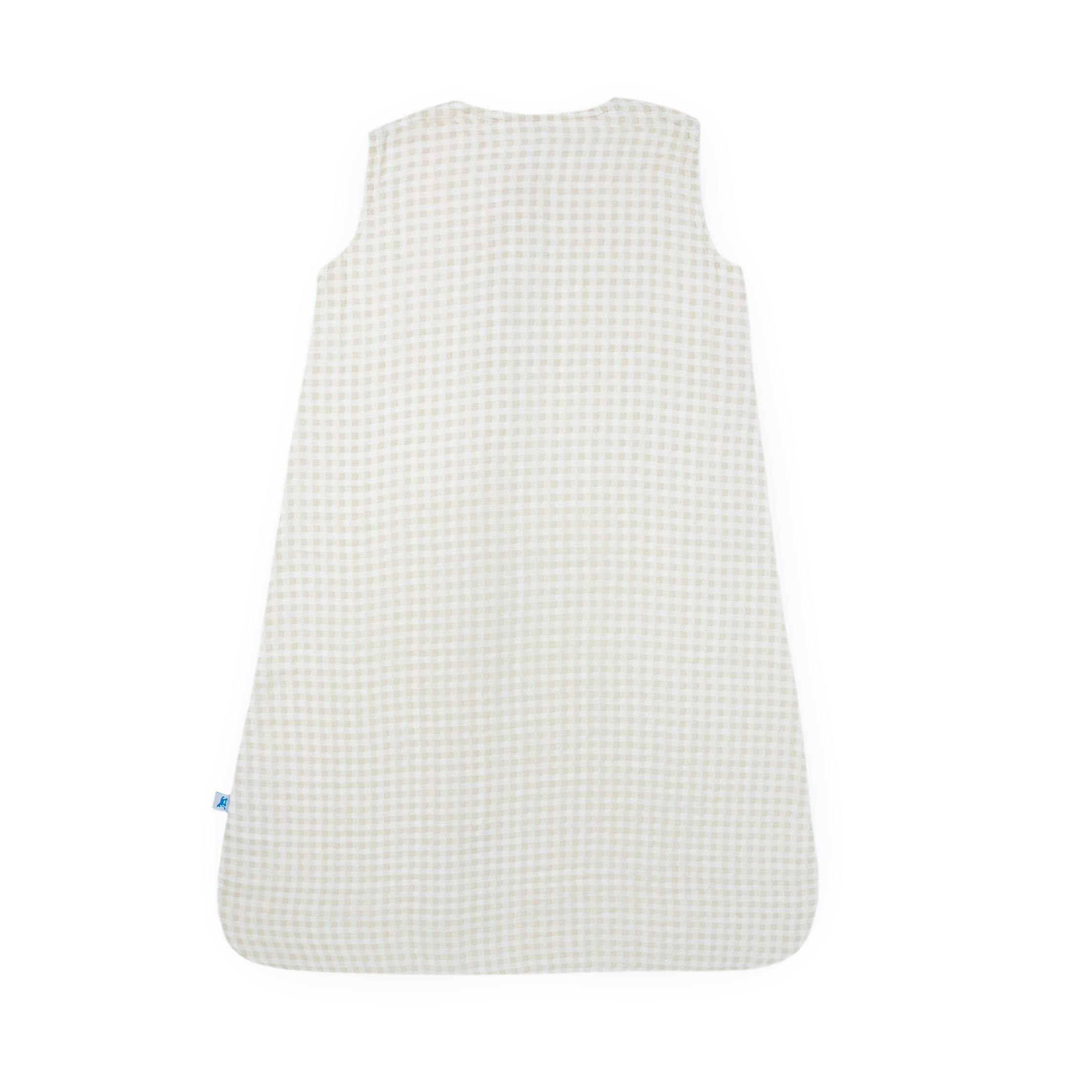 Cotton Muslin Sleep Bag - Tan Gingham