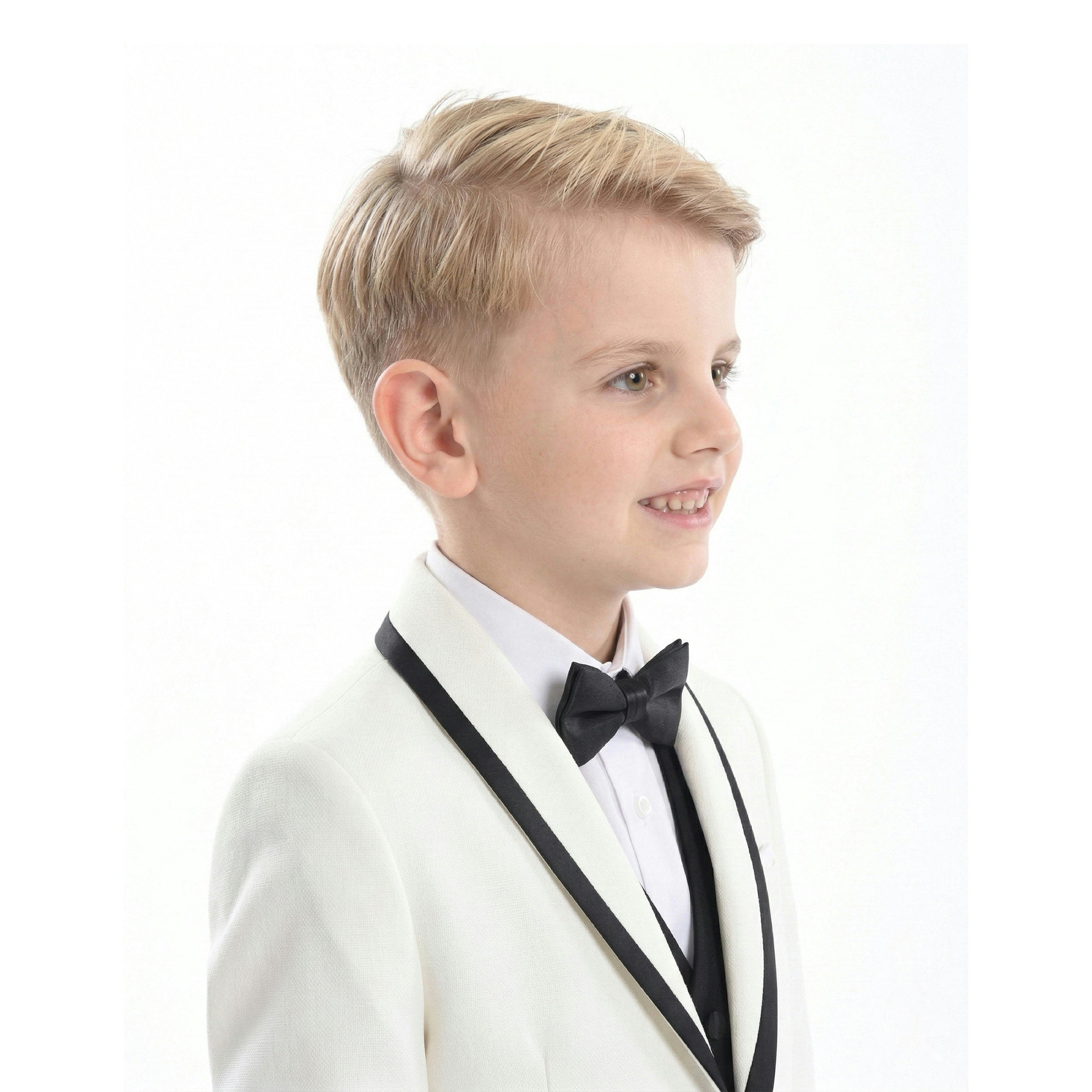 White Suit Set with Black Accents