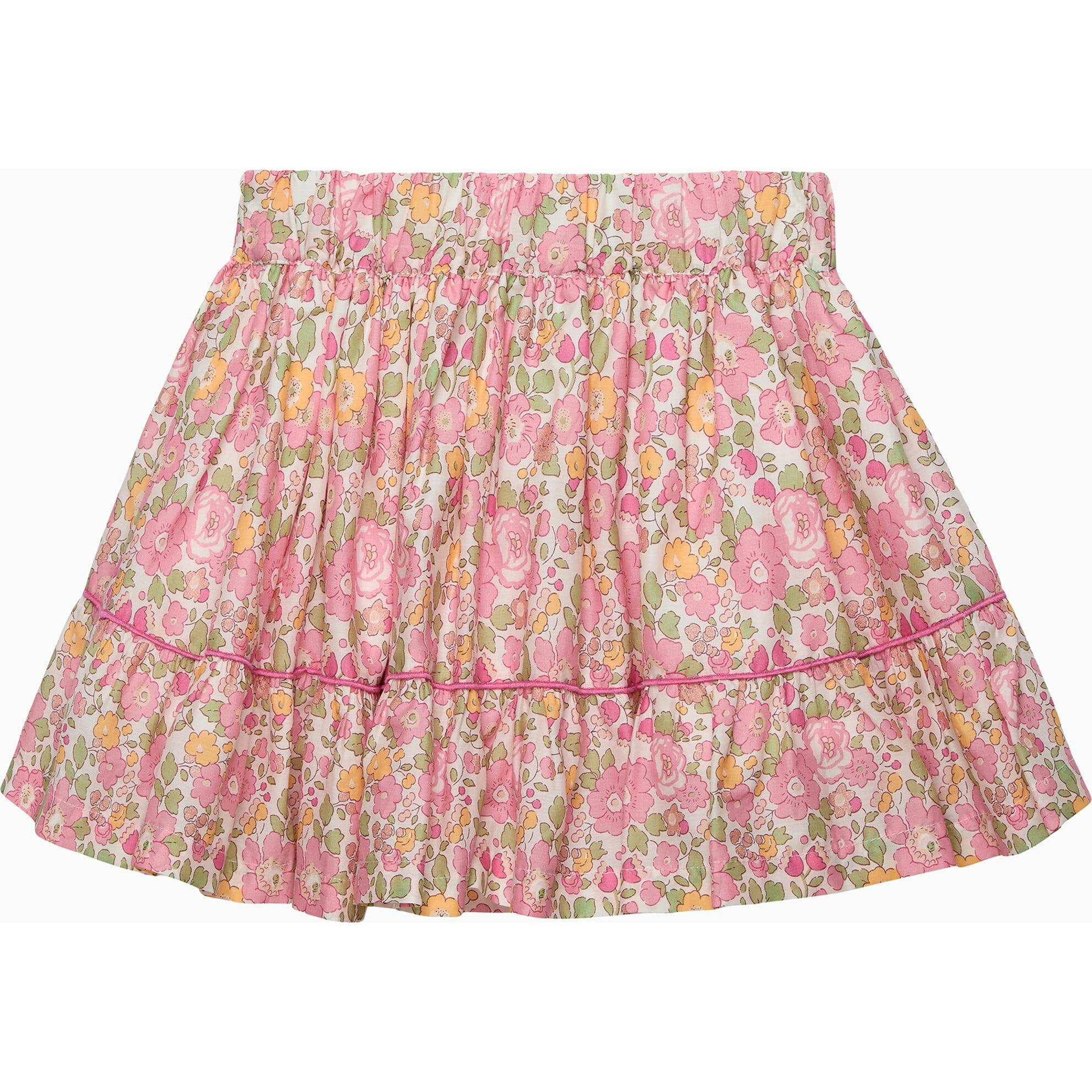 Betsy Bow Tiered Skirt in Peach Sparkle Betsy