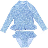 Reese 2-Piece Long Sleeve Peplum Top & Bottom Swimwear