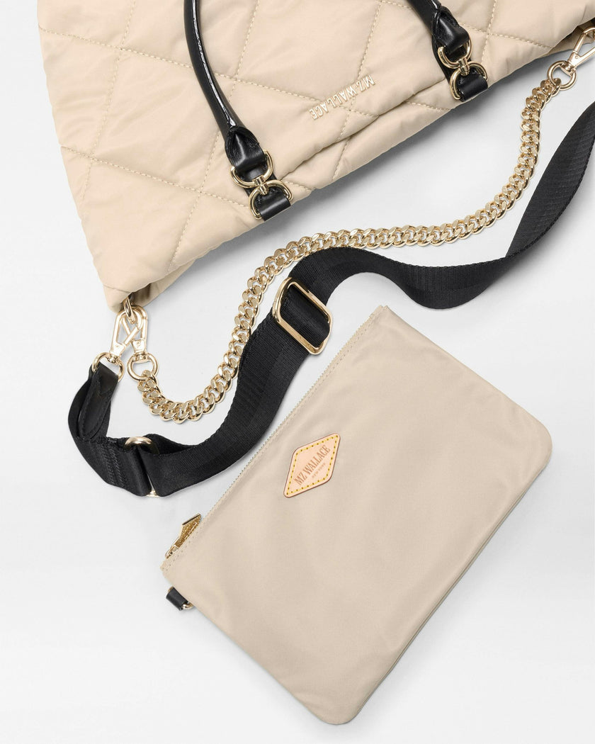 Sand/Black Small Madison E/W Tote