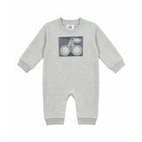 French Fleece Romper With Cherry Embroidery