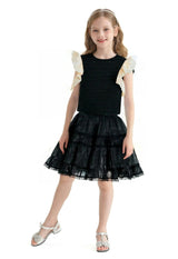 Glitter Ruffle Skirt Set