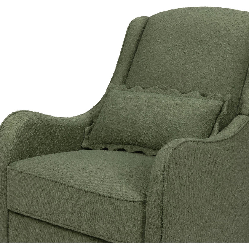 Devon Recliner and Swivel Glider in Olive Boucle