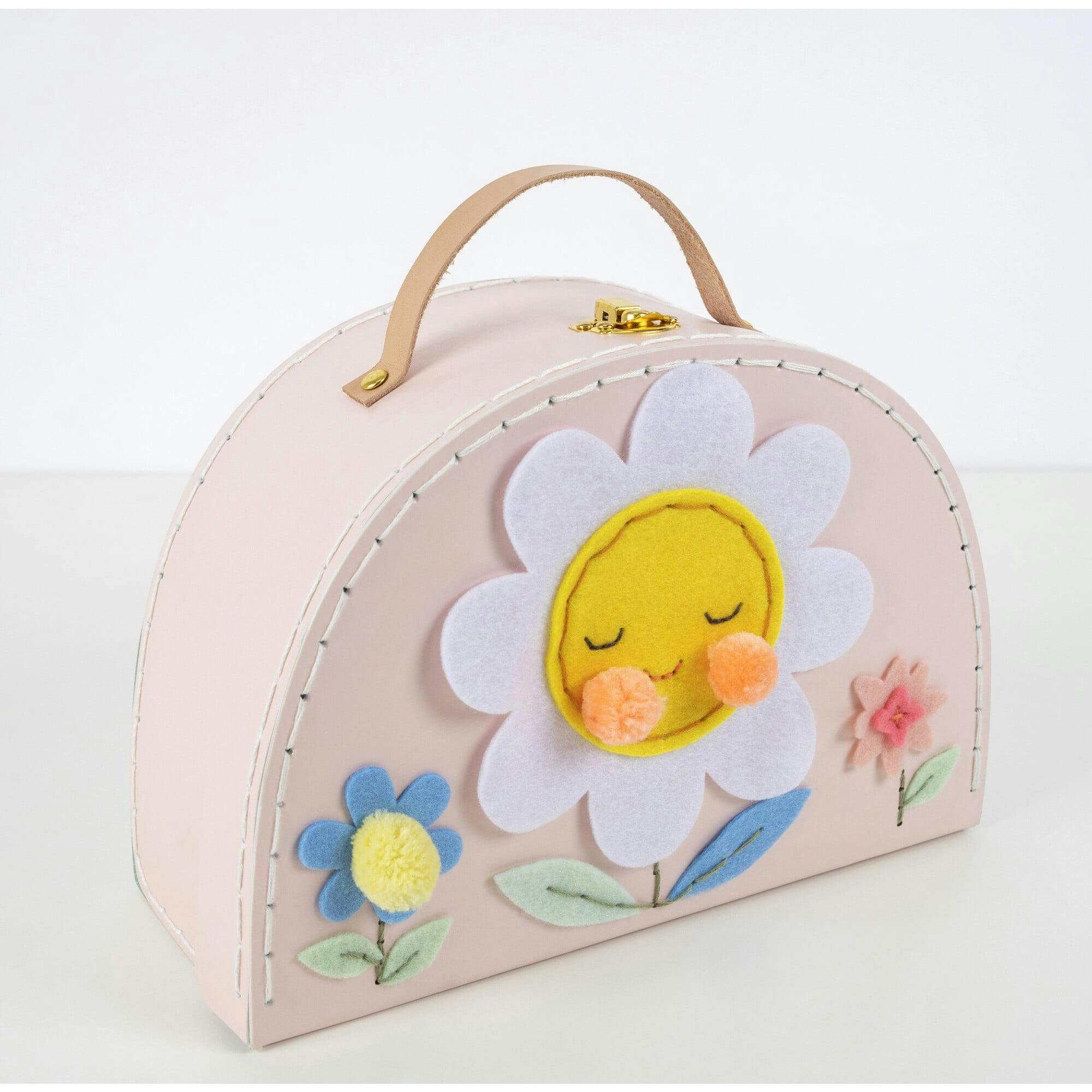 Flower Embroidery Suitcase