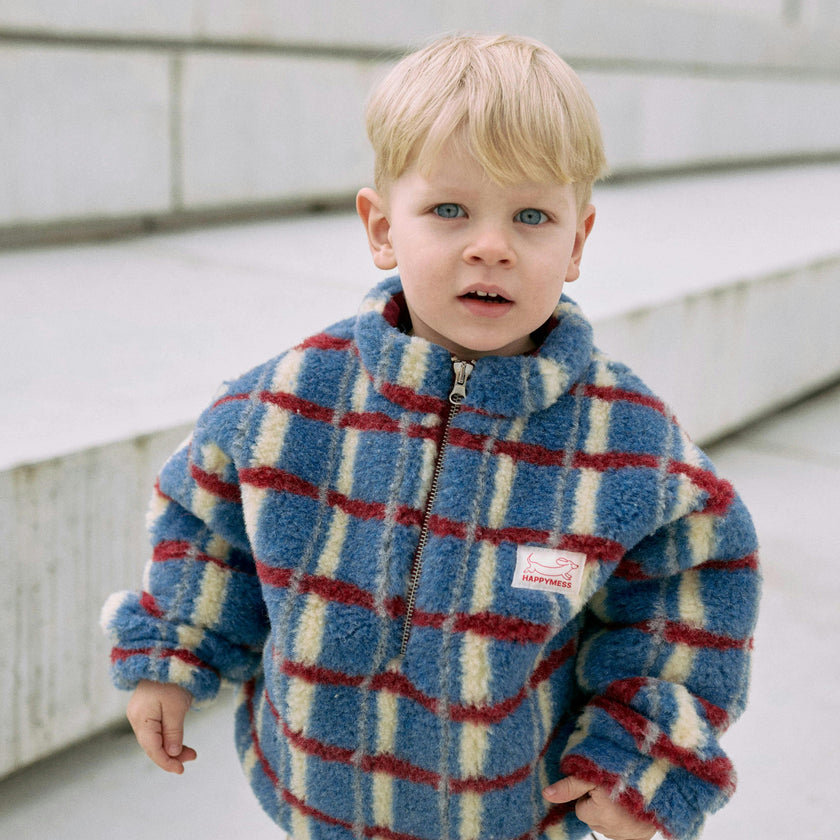 children's merino wool kangaroo jacket - shadow blue