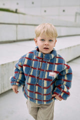 children's merino wool kangaroo jacket - shadow blue