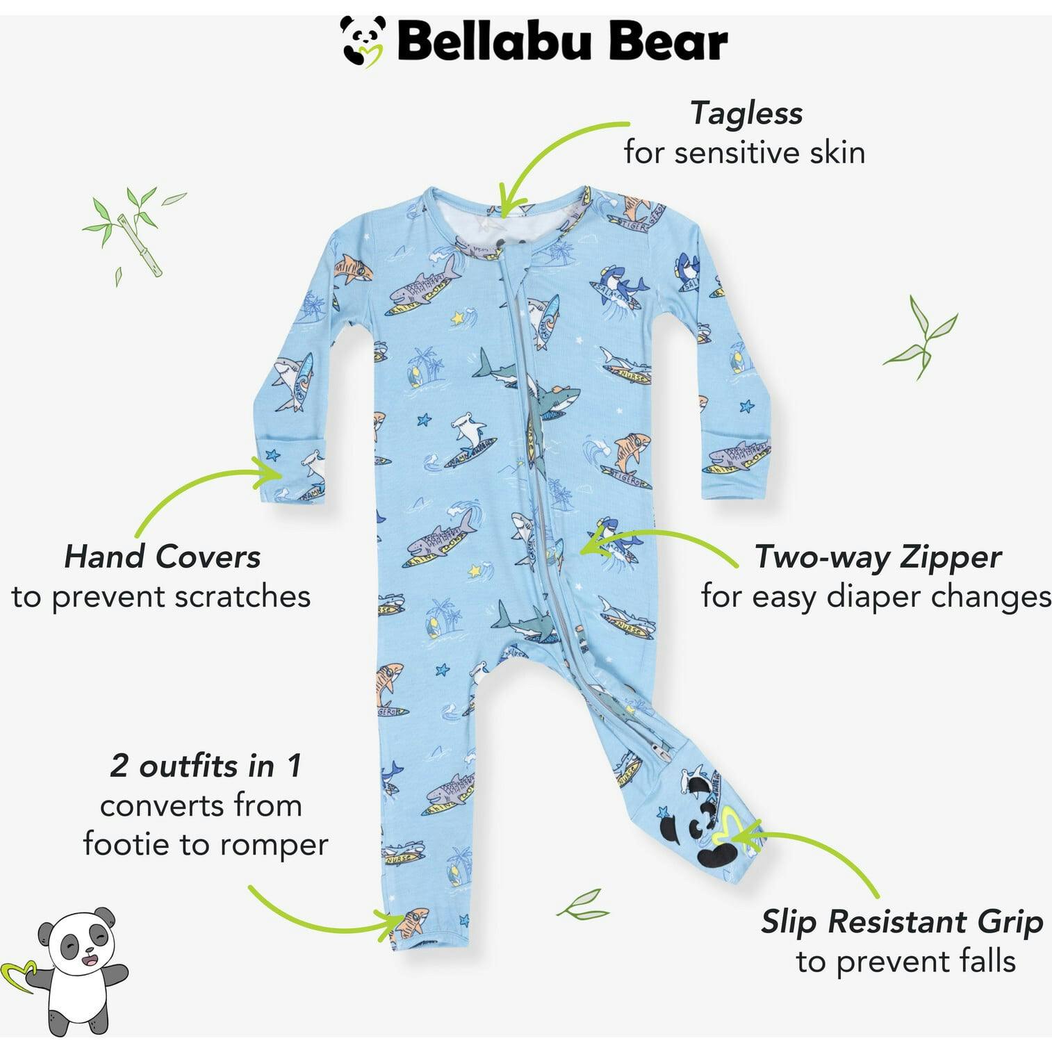 School Bamboo Convertible Footie