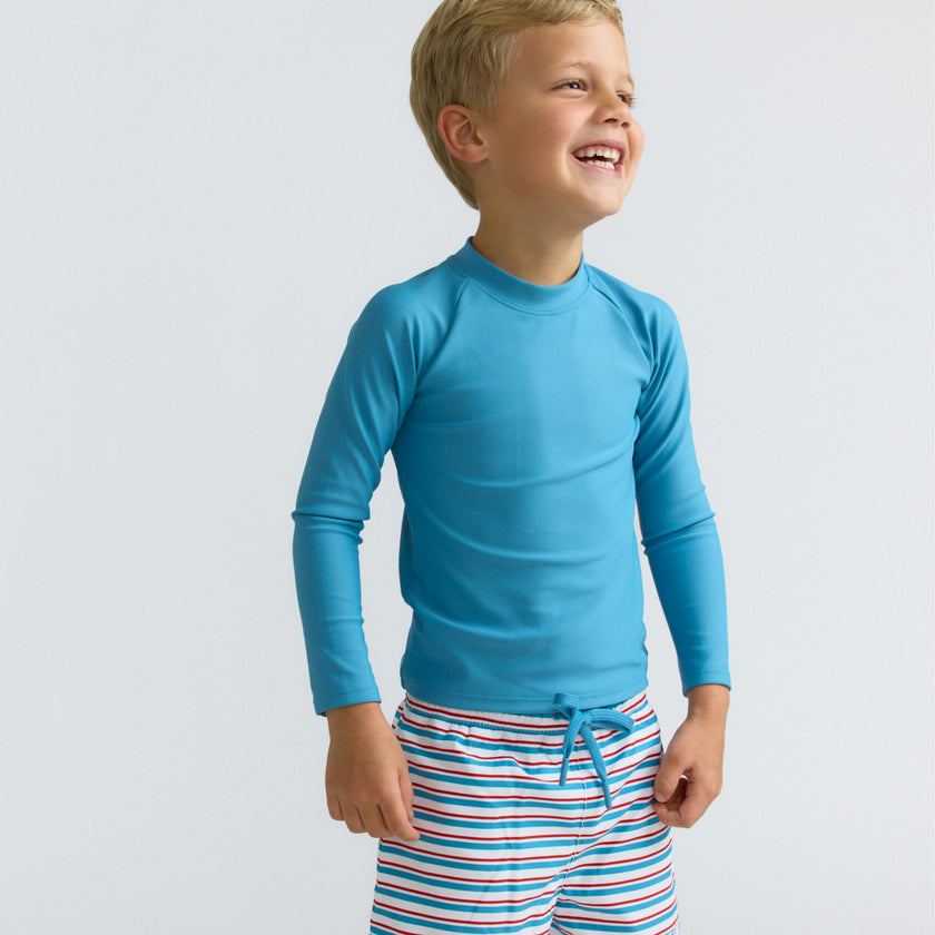 unisex cerulean blue rashguard