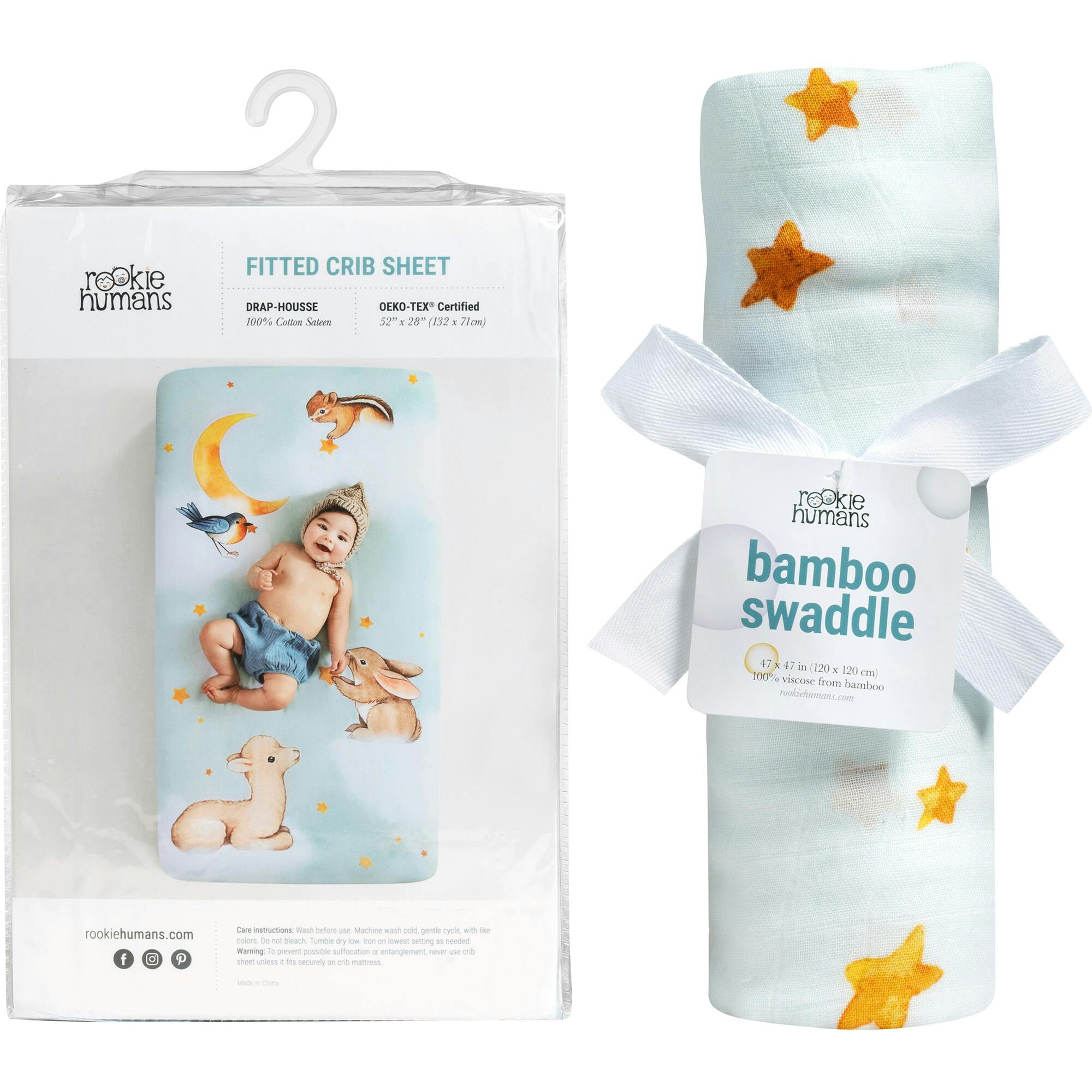 Crib Sheet And Swaddle Bundle