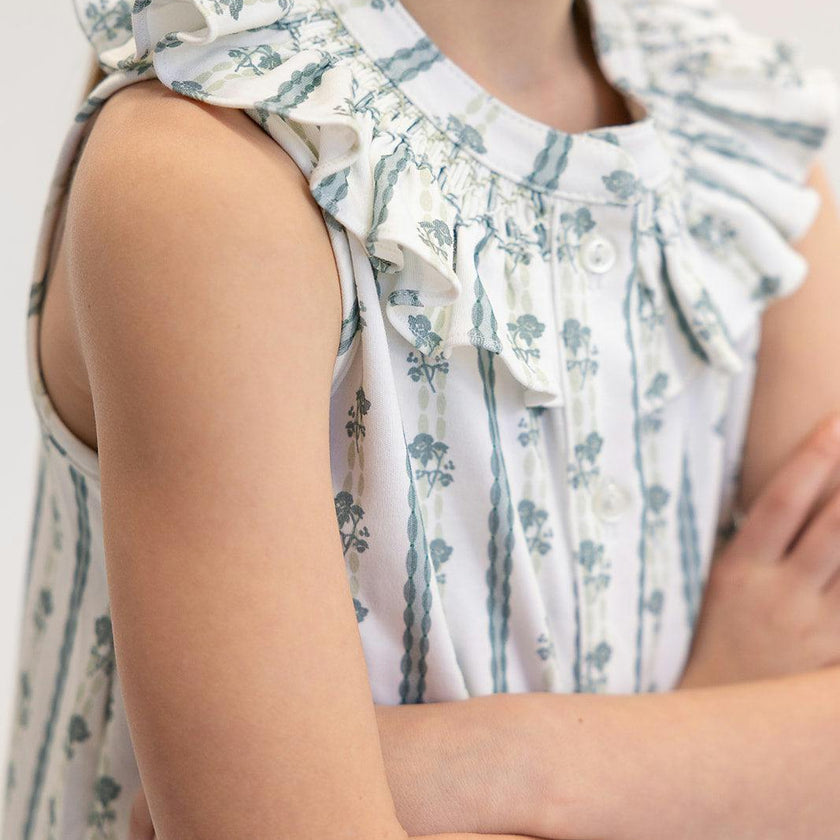 Molly Anne Sleeveless Dress in Scallop Stripe