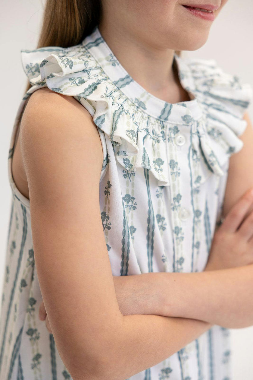 Molly Anne Sleeveless Dress in Scallop Stripe