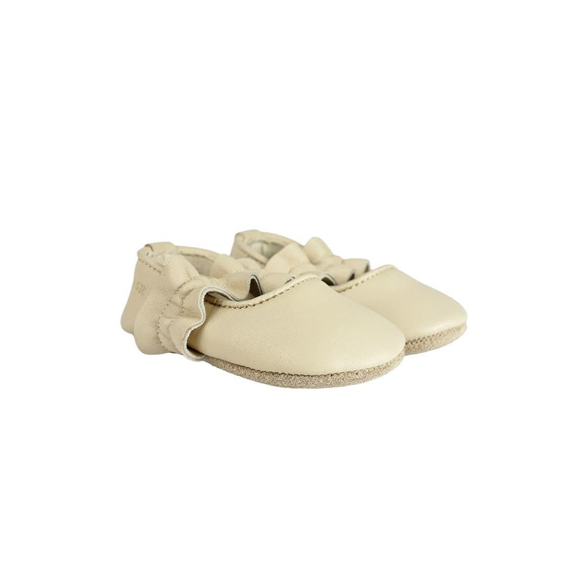 Audrie Ballerinas | Cream Leather